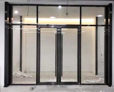 不锈钢玻璃地弹门